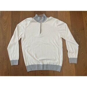Codice Italian Luxe Merino Wool & Cashmere Blend 1/4 Zip Pullover Sweater 52